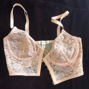 Silence & Noise Sheer Peach Floral Bralette